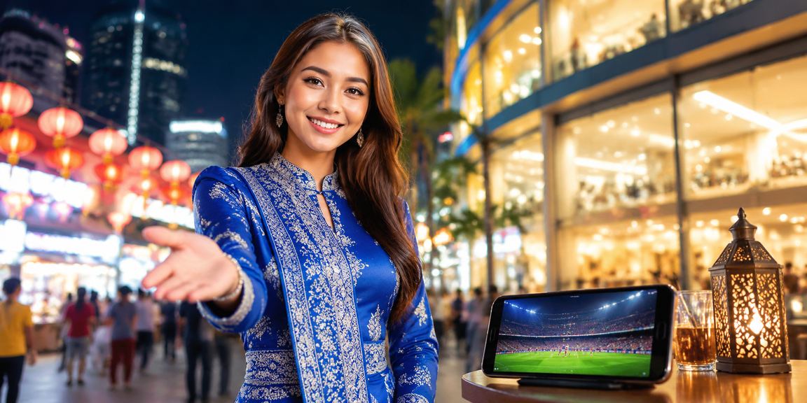 Pengguna berbaju kurung mendaftar akaun kasino mudah alih 318i di Kuala Lumpur